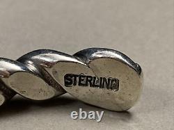 Vintage ORVILLE TSINNIE Navajo Sterling Silver Twist Bracelet 53 g