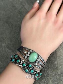 Vintage Old Native American Navajo Turquoise Sterling silver Bracelet