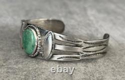 Vintage Old Native American Navajo Turquoise Sterling silver Bracelet
