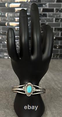 Vintage Old Native American Navajo Turquoise Sterling silver Bracelet 20+gr