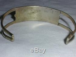 Vintage Old Pawn Zuni Sterling Petit Point Cuff Bracelet- Slim Wrist