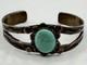 Vintage Old pawn Navajo Native American Turquoise Sterling Silver Cuff Bracelet