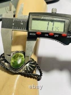 Vintage Old pawn Navajo Native American Turquoise Sterling Silver Cuff Bracelet