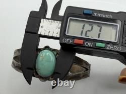 Vintage Old pawn Navajo Native American Turquoise Sterling Silver Cuff Bracelet