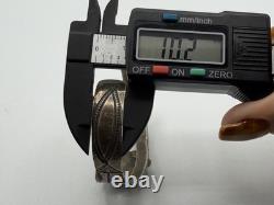 Vintage Old pawn Navajo Native American Turquoise Sterling Silver Cuff Bracelet