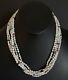 Vintage Pawn Native Sterling Silver Multi Stone Strand Freshwater Pearl Necklace