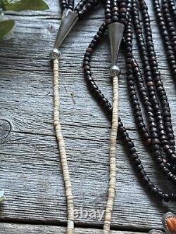 Vintage Pawn Native Sterling Silver Orange Spiny Oyster Pendant Necklace Set B