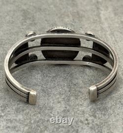 Vintage RARE Native American Navajo Turquoise Sterling Bracelet 42.5g 6.75 in