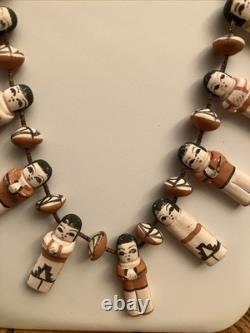 Vintage Rare Pottery Native Signed Maria C. Santa Domingo Pueblo Jewelry Painted