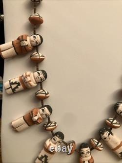 Vintage Rare Pottery Native Signed Maria C. Santa Domingo Pueblo Jewelry Painted