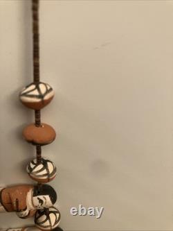 Vintage Rare Pottery Native Signed Maria C. Santa Domingo Pueblo Jewelry Painted