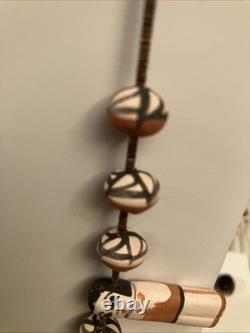 Vintage Rare Pottery Native Signed Maria C. Santa Domingo Pueblo Jewelry Painted