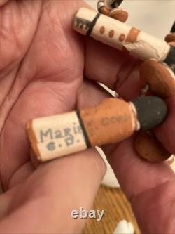 Vintage Rare Pottery Native Signed Maria C. Santa Domingo Pueblo Jewelry Painted