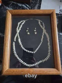 Vintage Rattlesnake and Turquoise Framed Jewelry Set Sterling Silver