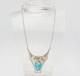 Vintage Ray Begay sterling silver turquoise Native American Navajo necklace