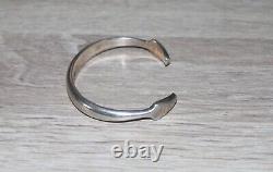 Vintage Ray Tracey Knifewing Navajo Solid Sterling Silver Cuff Bracelet