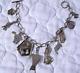 Vintage Ray Tracey Knifewing Segura Sterling Silver Charm Bracelet 8