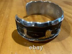 Vintage Ric Charlie Native American Cuff Bracelet PATINA RECOLORED GREAT CONDIT