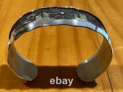 Vintage Ric Charlie Native American Cuff Bracelet PATINA RECOLORED GREAT CONDIT