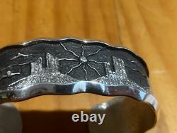 Vintage Ric Charlie Native American Cuff Bracelet PATINA RECOLORED GREAT CONDIT