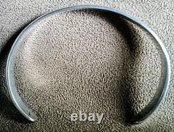 Vintage Robert Honyaktewa Hopi Native American Sterling Silver Cuff Bracelet