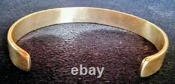 Vintage Robert Honyaktewa Hopi Native American Sterling Silver Cuff Bracelet
