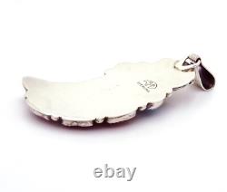 Vintage Running Bear Navajo Sterling Silver Turquoise Coral Tiger Eye Claw Penda