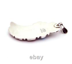 Vintage Running Bear Navajo Sterling Silver Turquoise Coral Tiger Eye Claw Penda