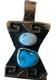 Vintage SHENAN BEGAY Navajo Sterling Silver & Gold Tone pendant Turquoise