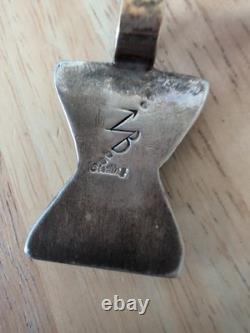 Vintage SHENAN BEGAY Navajo Sterling Silver & Gold Tone pendant Turquoise