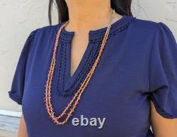 Vintage Santo Domingo Kewa Necklace Coral 2 Strand Heishi Handmade Jewelry