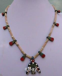 Vintage Santo Domingo Mixed Materials Thunderbird Necklace