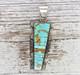 Vintage Sf Inlay Native Am Indian Sterling Silver 925 Turquoise Pendant Signed