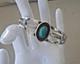 Vintage Signed Native American Sterling Turquoise Cuff Bracelet 16.7gr About 6