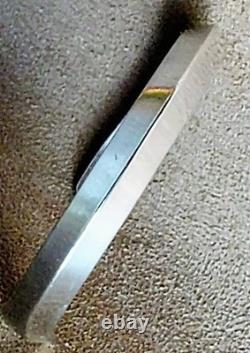 Vintage Signed Navajo Heavy Sterling Silver Carinated Knife Edge Cuff Bracelet