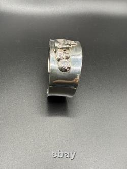 Vintage & Signed Patrick Smith, Navajo Sterling Silver 3d Pots Cuff C. 1970