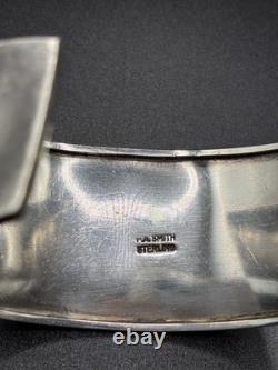 Vintage & Signed Patrick Smith, Navajo Sterling Silver 3d Pots Cuff C. 1970