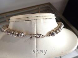 Vintage Silver Navajo Pearl Necklace 16 inch 21 grams