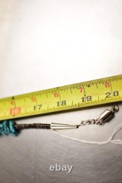 Vintage Silver Turquoise Nugget & Clamshell Heishi Necklace Vintage Silver Turquoise Nugget & Clamshell Heishi Necklace