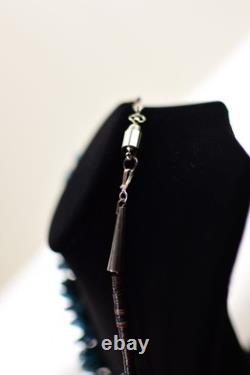 Vintage Silver Turquoise Nugget & Clamshell Heishi Necklace