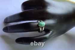 Vintage Southwest Custom Estate Jewelry Sterling Silver Turquoise Ring Size 7