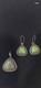 Vintage Southwest Navajo Style Marked BELL STERLING Earrings & Pendant