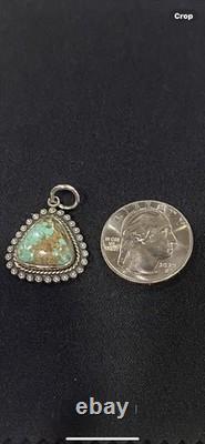 Vintage Southwest Navajo Style Marked BELL STERLING Earrings & Pendant