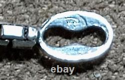 Vintage Southwest Type Sterling Silver Morenci Turquoise Star/snowflake Necklace