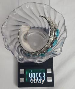 Vintage Sterling 925 Navajo Davendale 49.5 grams Turquoise Cuff Bracelet
