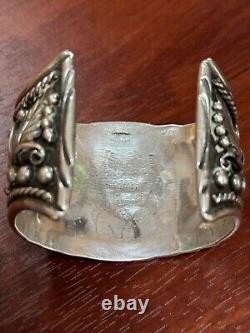 Vintage Sterling Native American Navajo Kingsman Turquoise Coral Bracelet Cuff