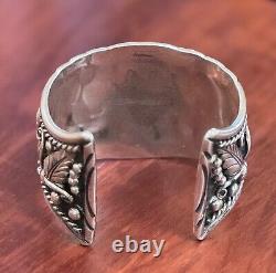 Vintage Sterling Native American Navajo Kingsman Turquoise Coral Bracelet Cuff