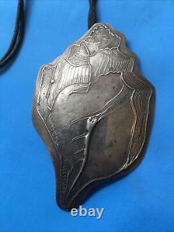 Vintage Sterling Pendant With Necklace Native Southwestern American Jewelry