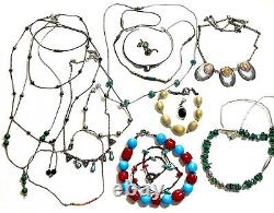 Vintage Sterling Silver 15 Piece Native American Jewelry Lot