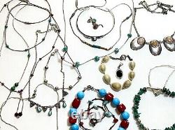 Vintage Sterling Silver 15 Piece Native American Jewelry Lot